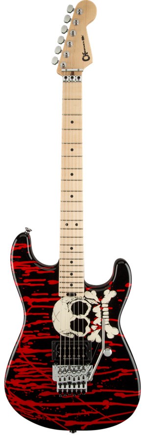 Charvel Warren Demartini Signature Blood and Skull Pro Mod MN Guitarra Eléctrica 1