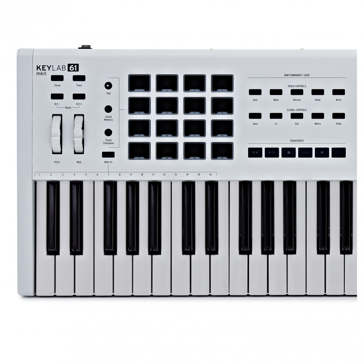 Arturia Keylab 61 MKII White Teclado Controlador Blanco 13