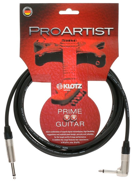 Klotz PRON030PR Prime Pro Artist Cable Instrumento Jack Acodado 3 Metros 2