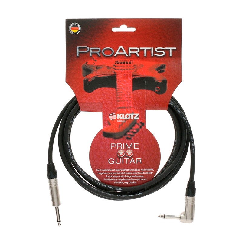 Klotz PRON045PR Prime Pro Artist Cable Instrumento Jack Acodado 4.5 Metros 3