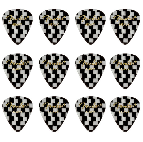 Fender 1980351303 351 Shape Premium Picks Pack 12 Púas Heavy Checker 1