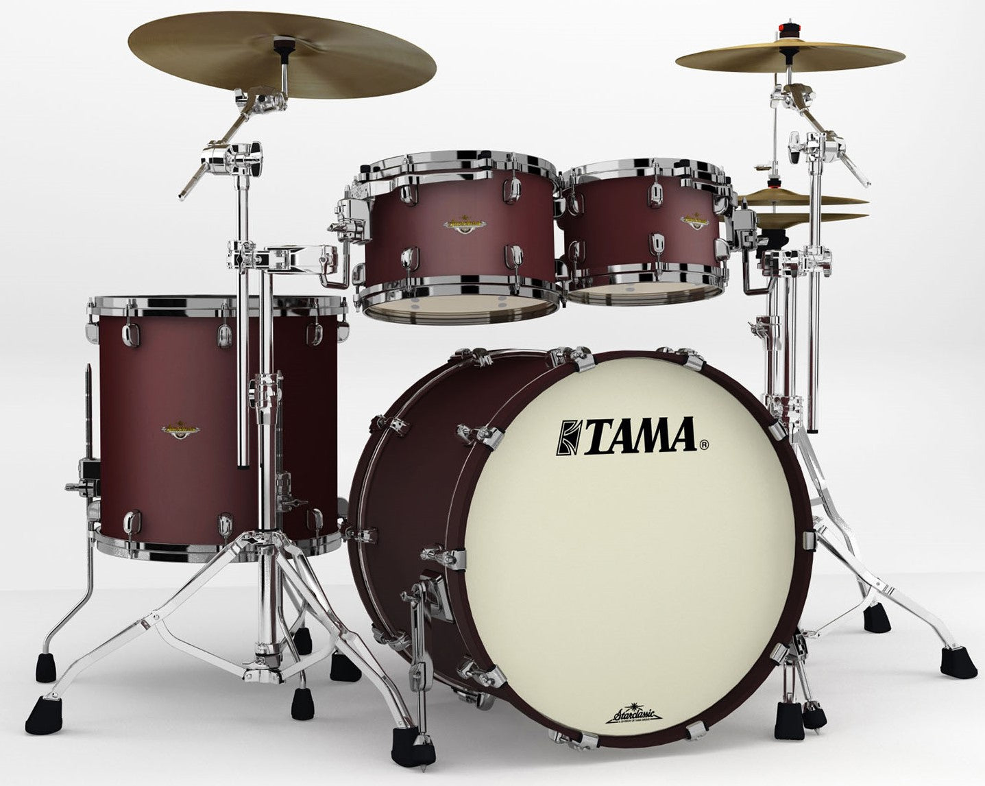 Tama MA42TZBNS FBM Starclassic Maple Batería Acústica Flat Burgundy Metallic 1