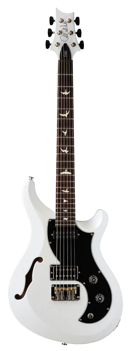 PRS S2 Vela SemiHollow Satin PW Guitarra Eléctrica Pearl White 1