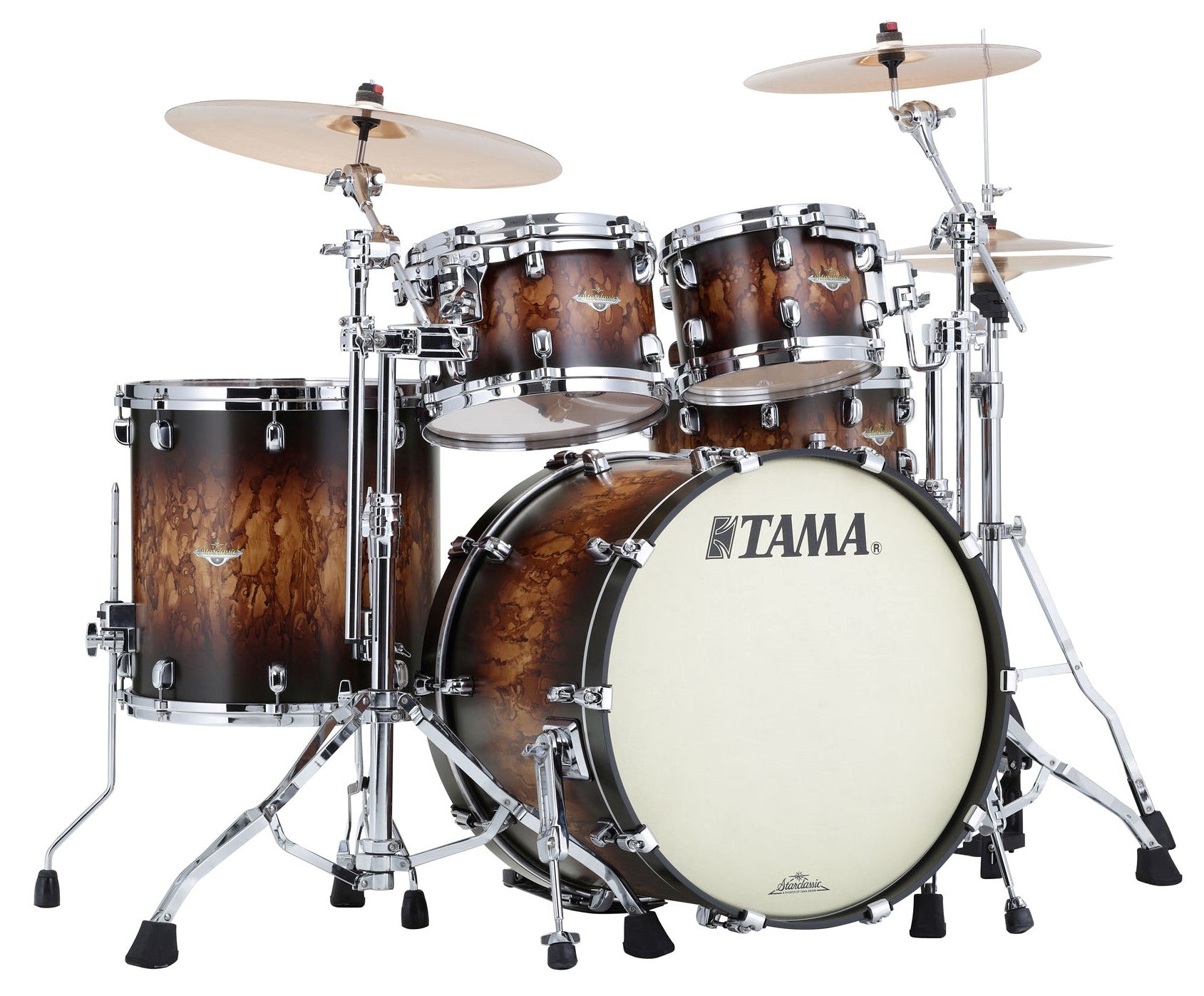 Tama MA42TZS MBB Starclassic Maple Batería Acústica Molten Satin Brown Burst 1