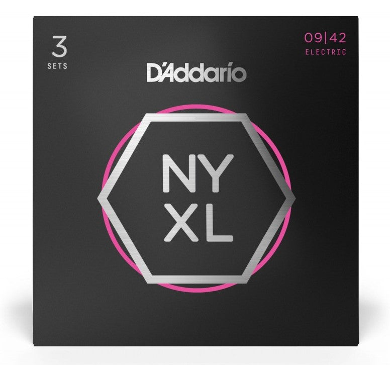 Daddario NYXL0942-3P Set 3 Juegos de Cuerdas Guitarra Eléctrica 009-042 3