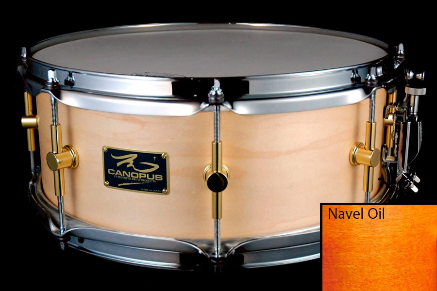 Canopus MO-1455 10 Ply Maple Caja Batería Acústica 14X5.5 Navel Oil 1