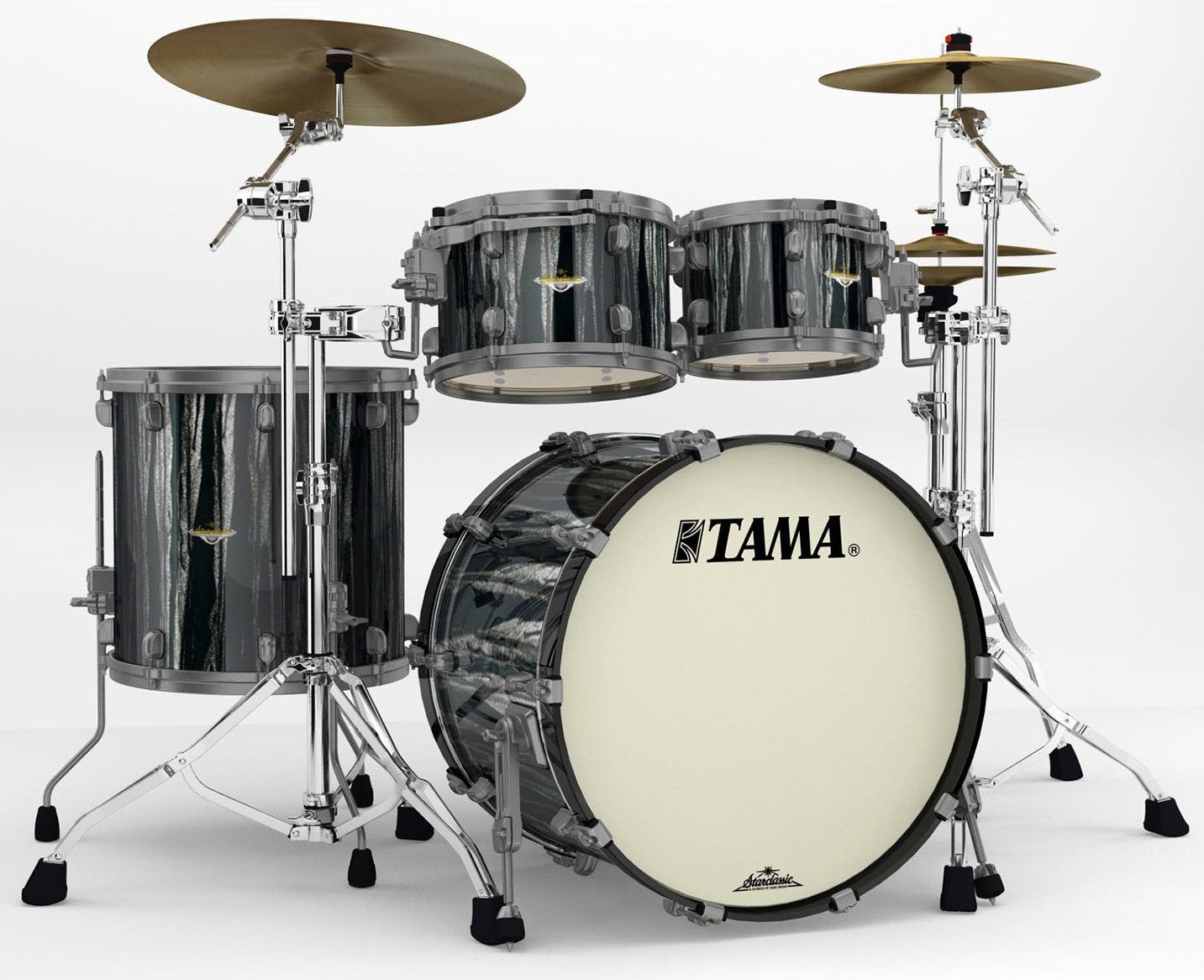 Tama MA42TZUS BCS Starclassic Maple Batería Acústica Black Clouds And Silver Linings 2