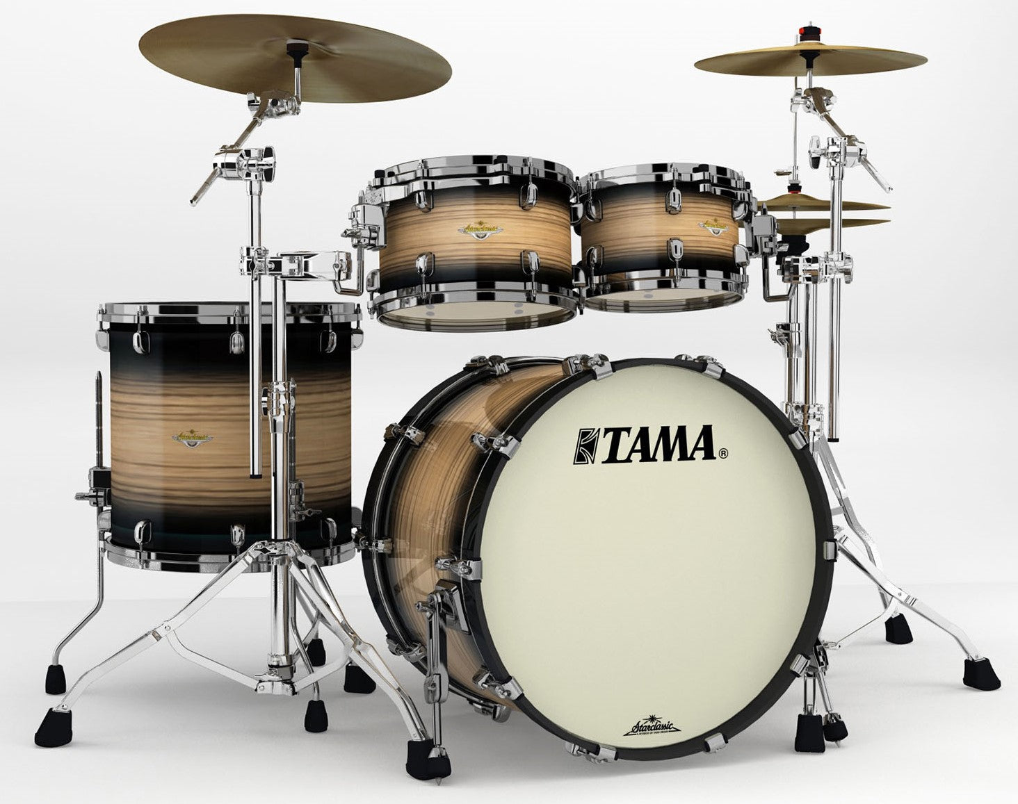 Tama ME42TZBS LNWB Starclassic Maple Batería Acústica Natural Pacific Walnut Burst 1