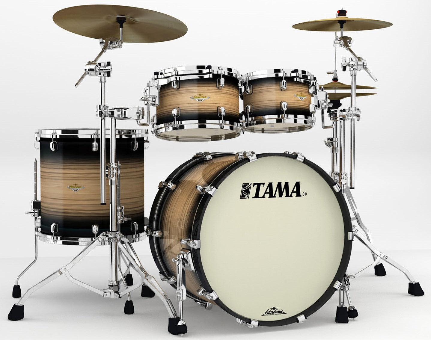 Tama ME42TZS LNWB Starclassic Maple Batería Acústica Natural Pacific Walnut Burst 1