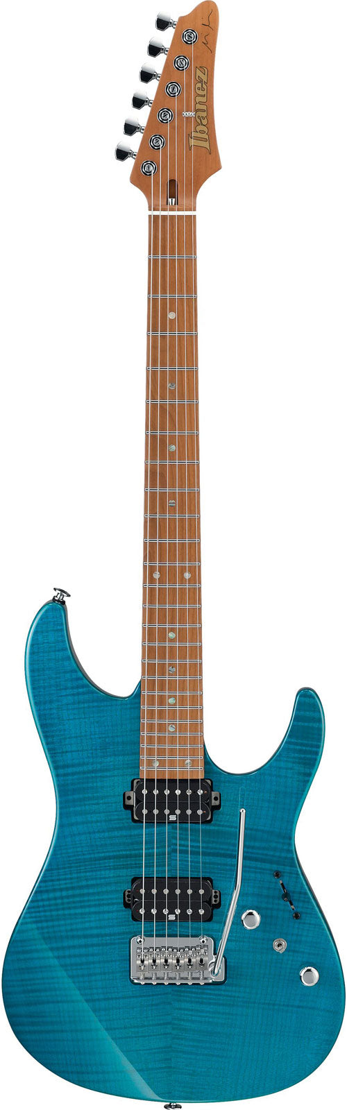 Ibanez MM1 TAB Martin Miller Signature Guitarra Eléctrica Transparent Aqua Blue 1