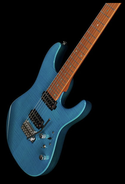 Ibanez MM1 TAB Martin Miller Signature Guitarra Eléctrica Transparent Aqua Blue 21