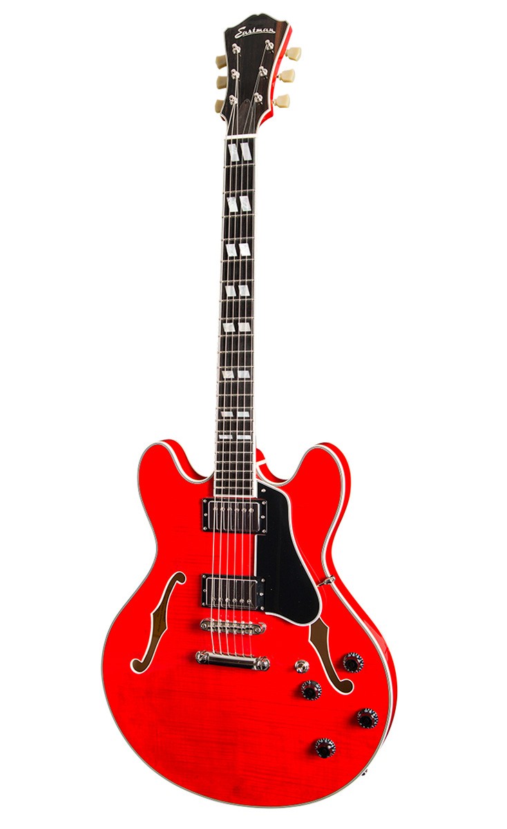 Eastman T486 RD Archtop Thinline Guitarra Eléctrica Roja 1