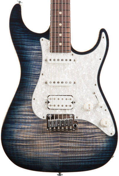 Suhr Standard Plus PF WB Guitarra Eléctrica Trans Whale Blue Burst 2