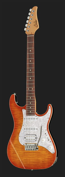 Suhr Standard Plus PF HAB Guitarra Eléctrica Trans Honey Amber Burst 3