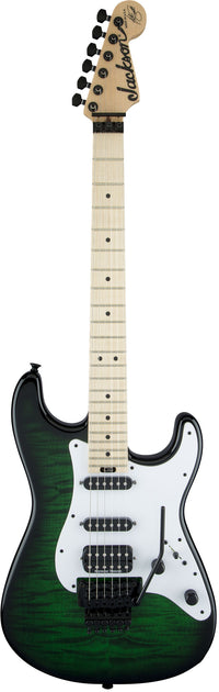 Jackson USA Signature Adrian Smith San Dimas SDQM MN Guitarra Eléctrica Transparent Green Burst 1