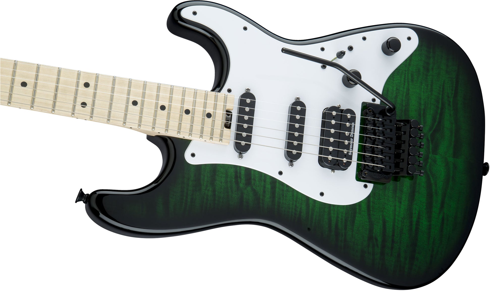 Jackson USA Signature Adrian Smith San Dimas SDQM MN Guitarra Eléctrica Transparent Green Burst 7