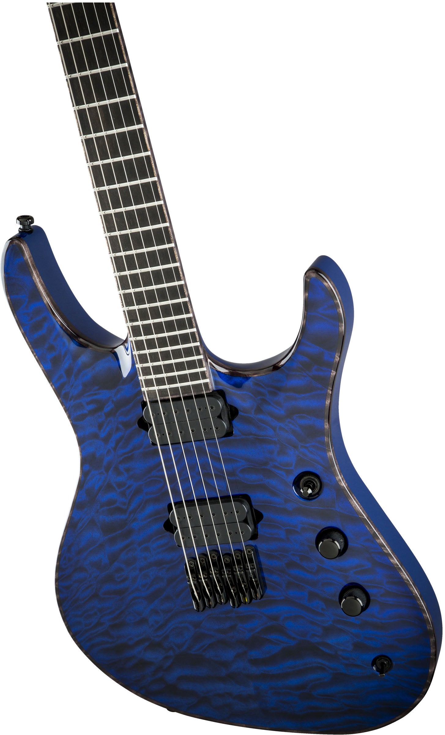 Jackson USA Signature Chris Broderick Soloist HT6 EB Guitarra Eléctrica Transparent Blue 3