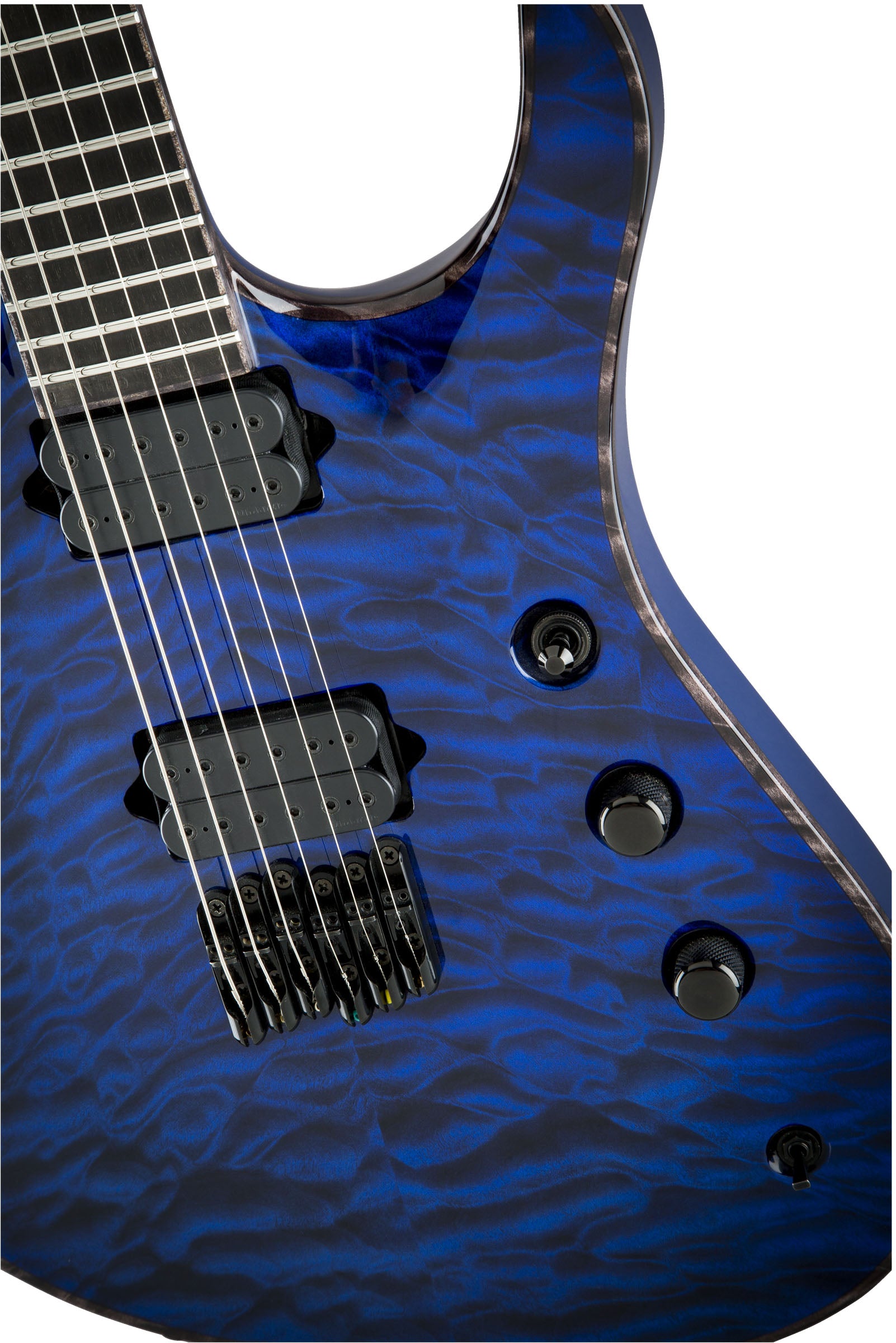 Jackson USA Signature Chris Broderick Soloist HT6 EB Guitarra Eléctrica Transparent Blue 4