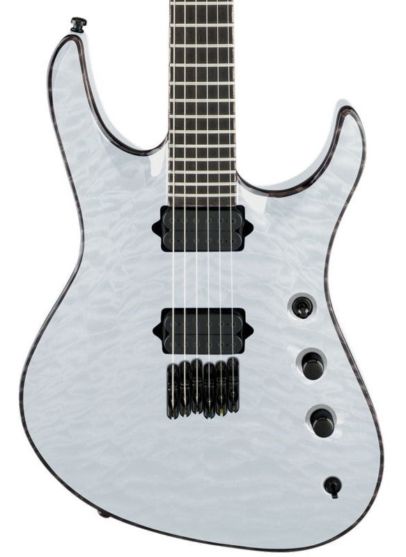 Jackson USA Signature Chris Broderick Soloist HT6 EB Guitarra Eléctrica Transparent White 3