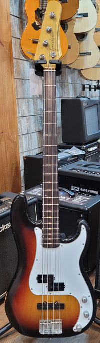 Franchin Guitars Jupiter RW Bajo Eléctrico 3 Color Sunburst Relic 1