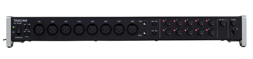 Tascam US16X08 Interfaz de Audio USB Previo Micrófono 1