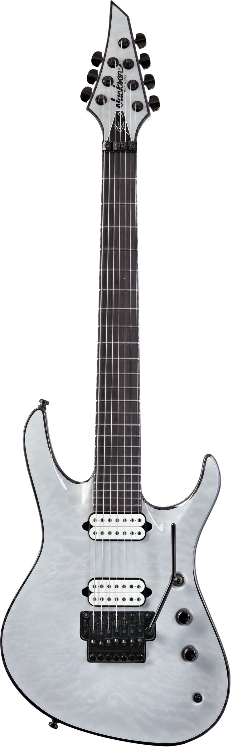 Jackson USA Chris Broderick Soloist 7 EB Guitarra Eléctrica 7 Cuerdas Transparent White 1