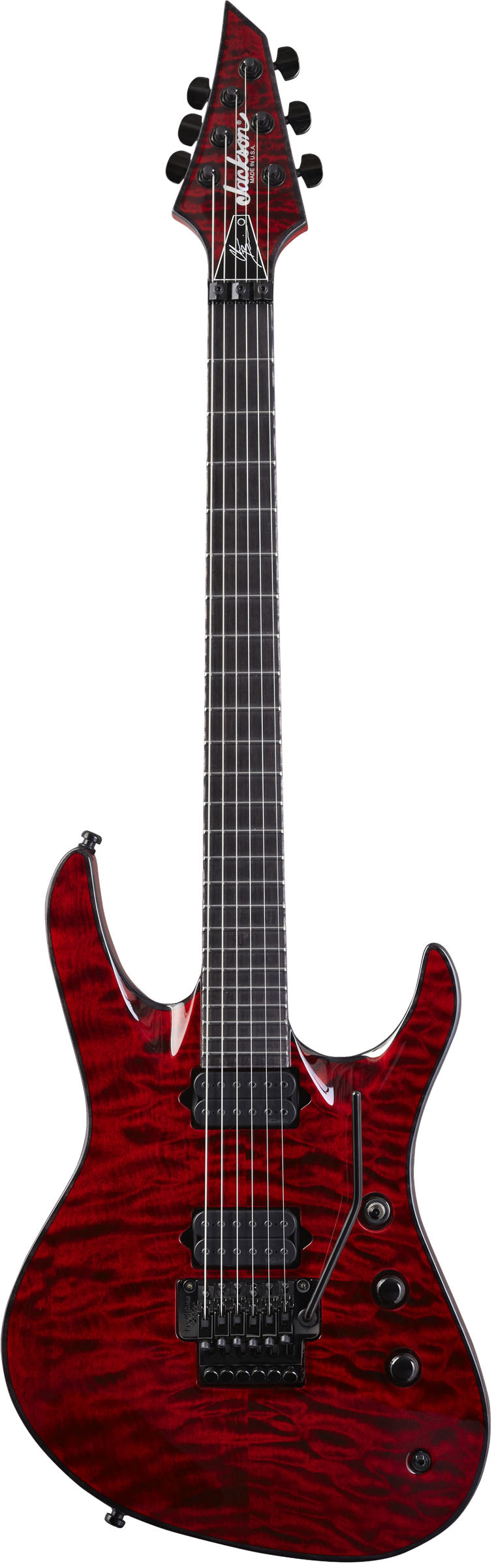 Jackson USA Signature Chris Broderick Soloist 6 EB Guitarra Eléctrica Transparent Red 1