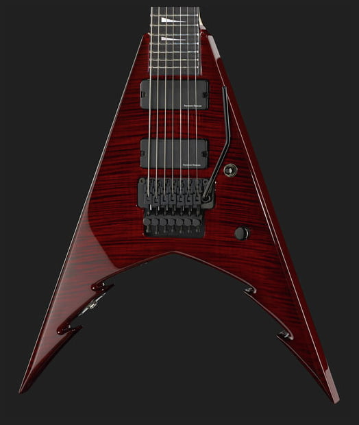 Jackson USA Corey Beaulieu King V KV7 EB Guitarra Eléctrica 7 Cuerdas Transparent Red Burst 5