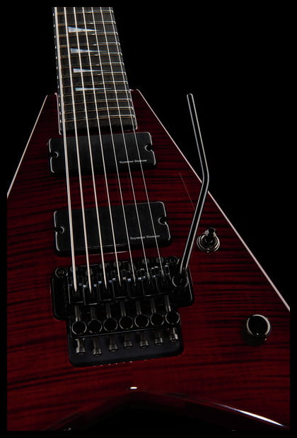 Jackson USA Corey Beaulieu King V KV7 EB Guitarra Eléctrica 7 Cuerdas Transparent Red Burst 9