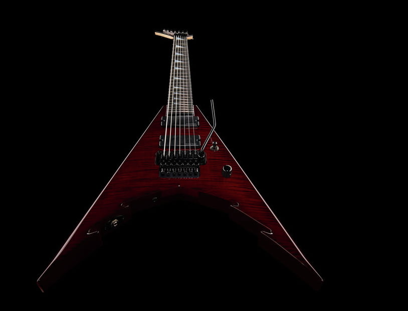 Jackson USA Corey Beaulieu King V KV7 EB Guitarra Eléctrica 7 Cuerdas Transparent Red Burst 13