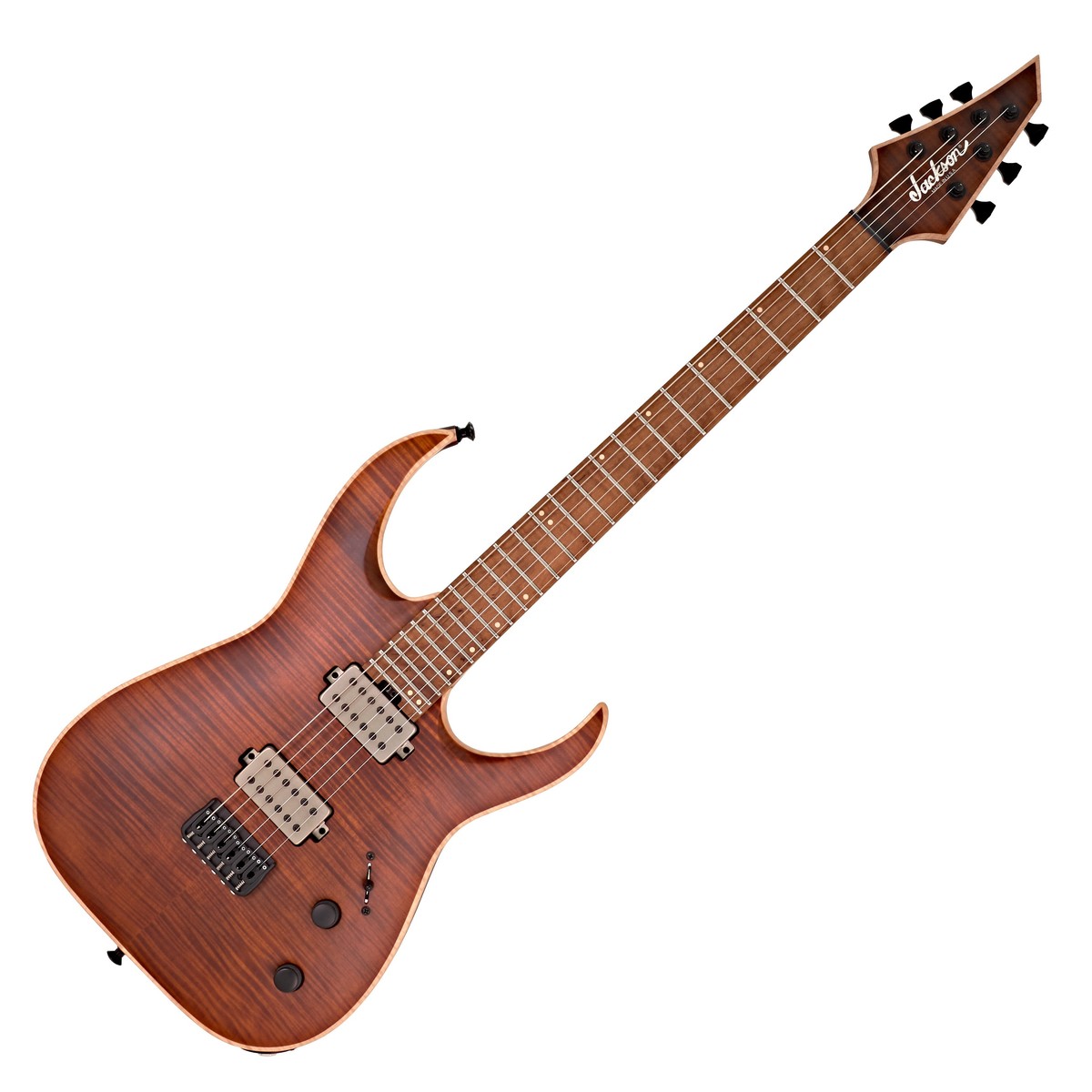 Jackson USA Misha Mansoor Juggernaut HT6FM CFMN Guitarra Eléctrica Satin Amber Tiger Eye 10