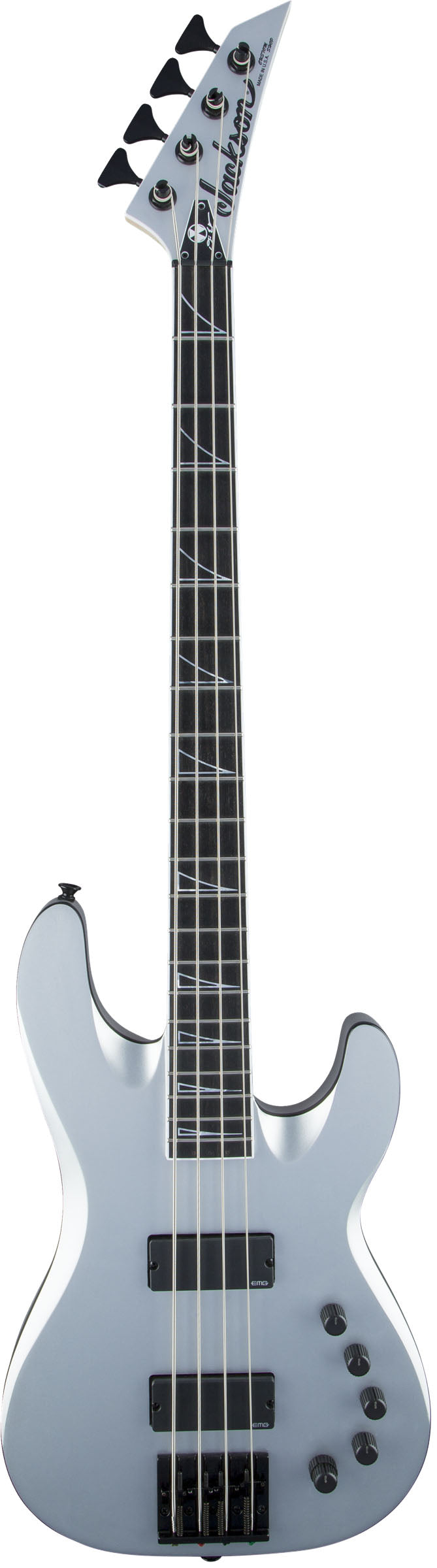 Jackson USA Signature David Ellefson Concert Bass CB IV EB Bajo Eléctrico Satin Silver 1