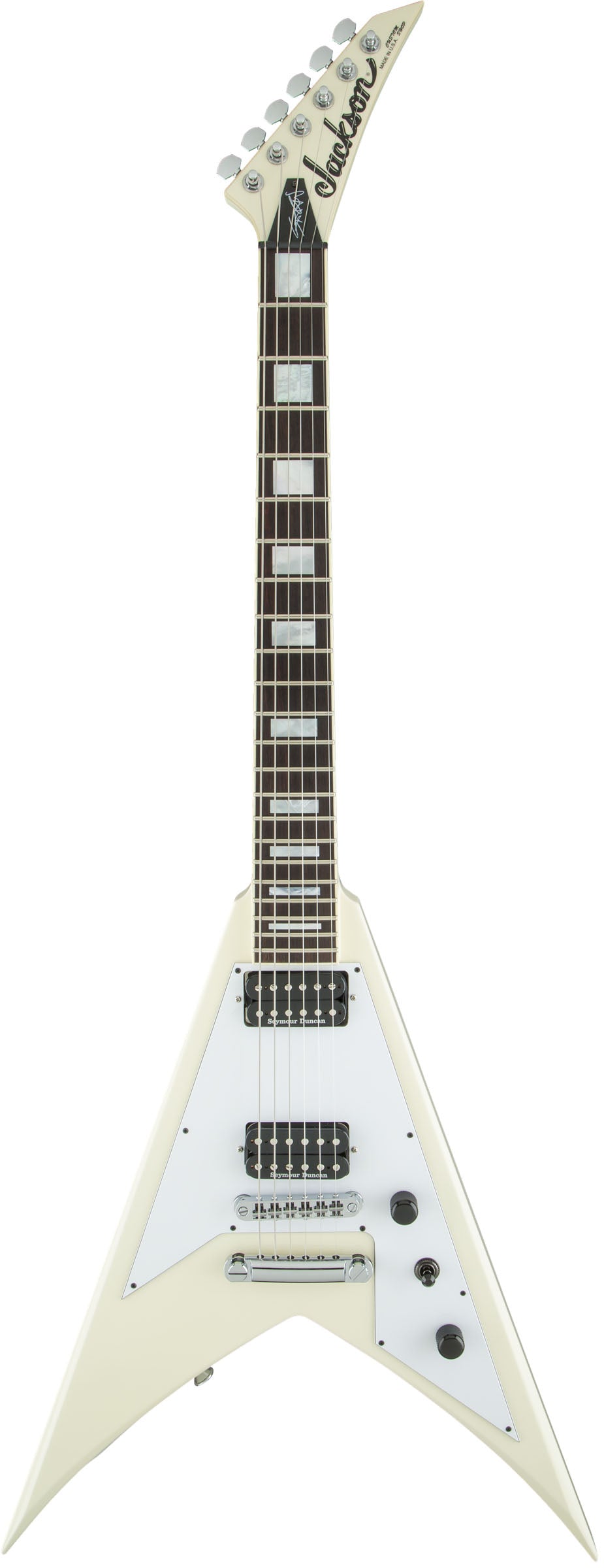 Jackson USA Signature Scott Ian King V KVT RW Guitarra Eléctrica Ivory 1