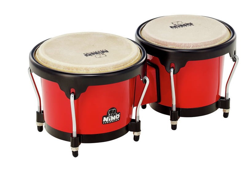 Nino Percussion 17R-BK Bongos Rojos 1