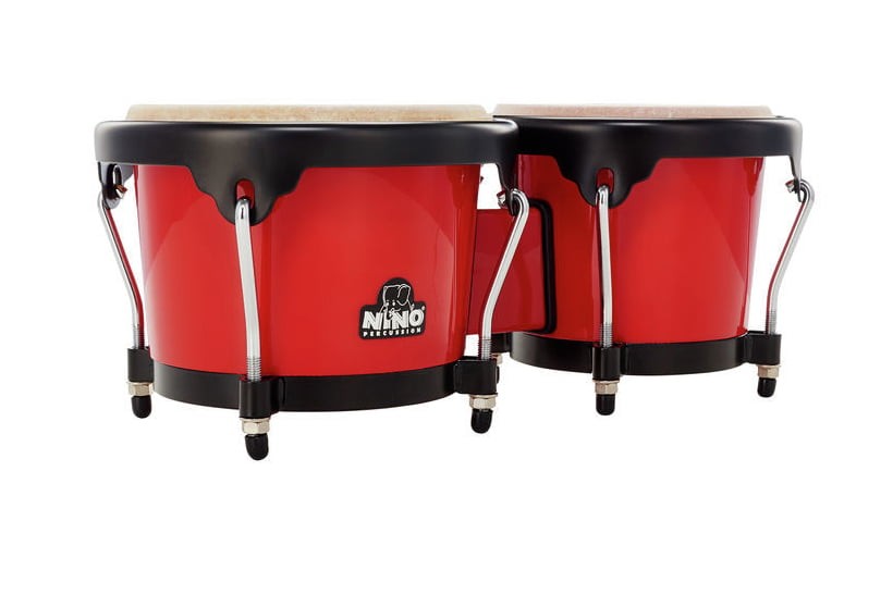 Nino Percussion 17R-BK Bongos Rojos 4