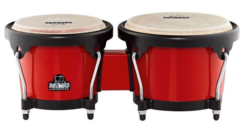 Nino Percussion 17R-BK Bongos Rojos 5