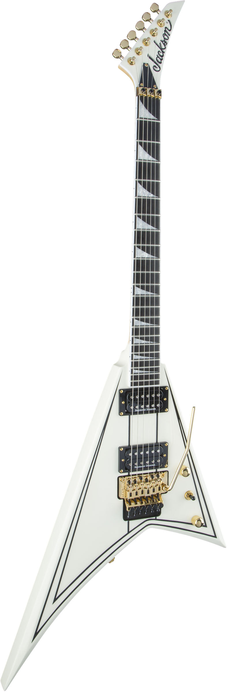 Jackson Pro Rhoads RR3 EB Guitarra Eléctrica Ivory with Black Pinstripes 2