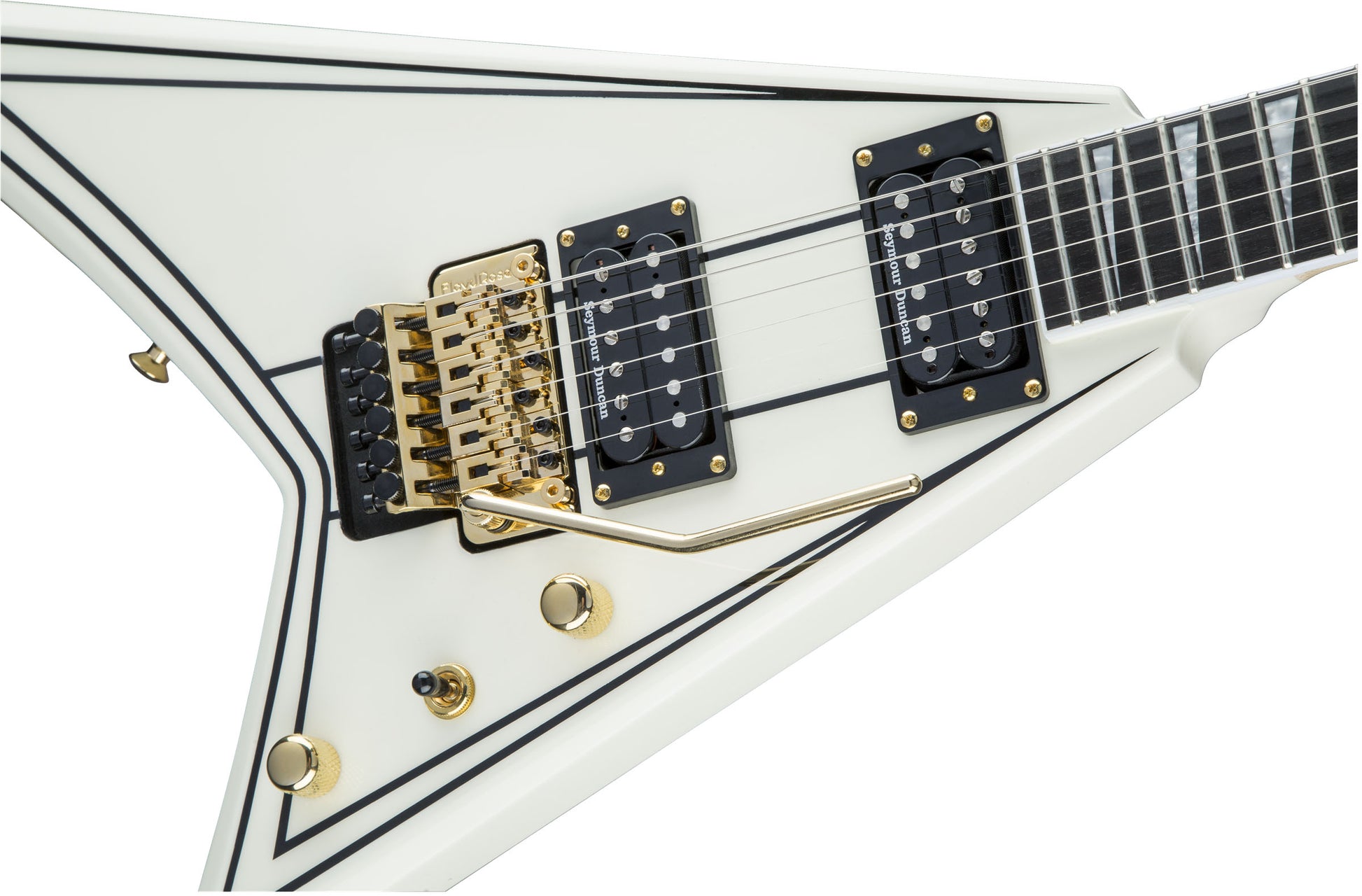 Jackson Pro Rhoads RR3 EB Guitarra Eléctrica Ivory with Black Pinstripes 6