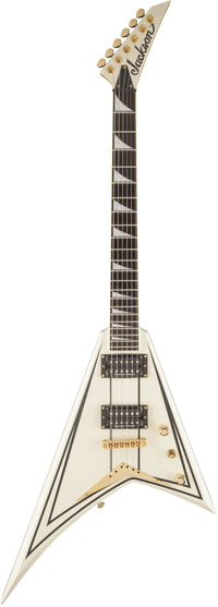 Jackson Pro Rhoads RRT-3 EB Guitarra Eléctrica Ivory with Black Pinstripes 1