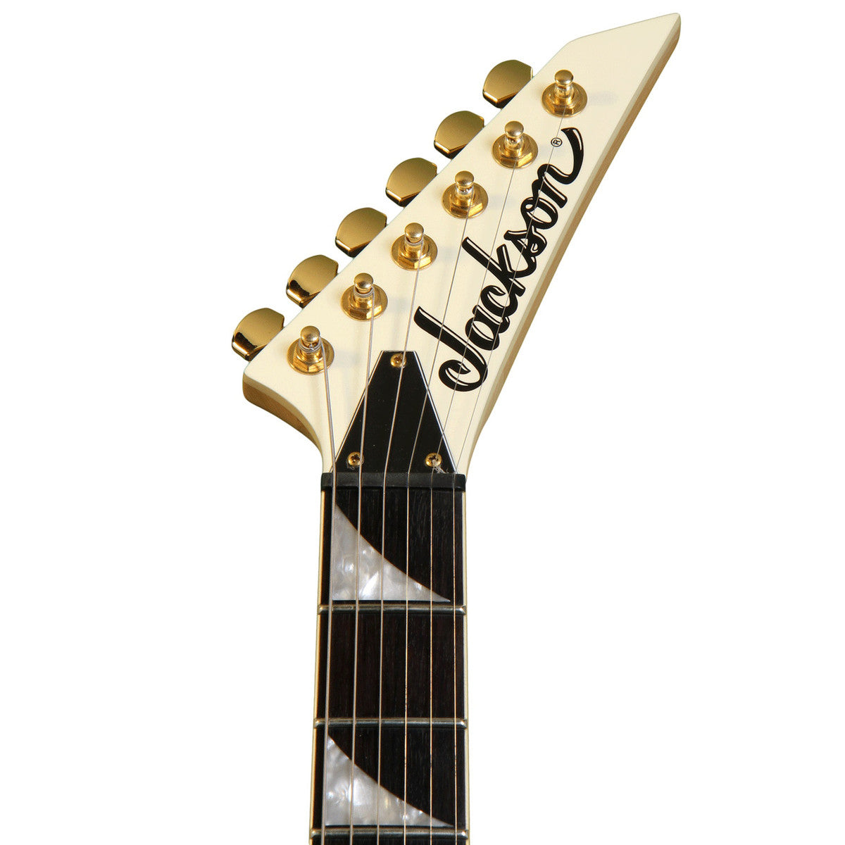 Jackson Pro Rhoads RRT-3 EB Guitarra Eléctrica Ivory with Black Pinstripes 6