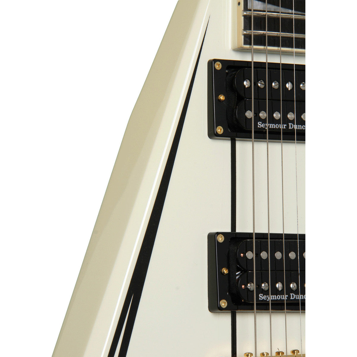 Jackson Pro Rhoads RRT-3 EB Guitarra Eléctrica Ivory with Black Pinstripes 7