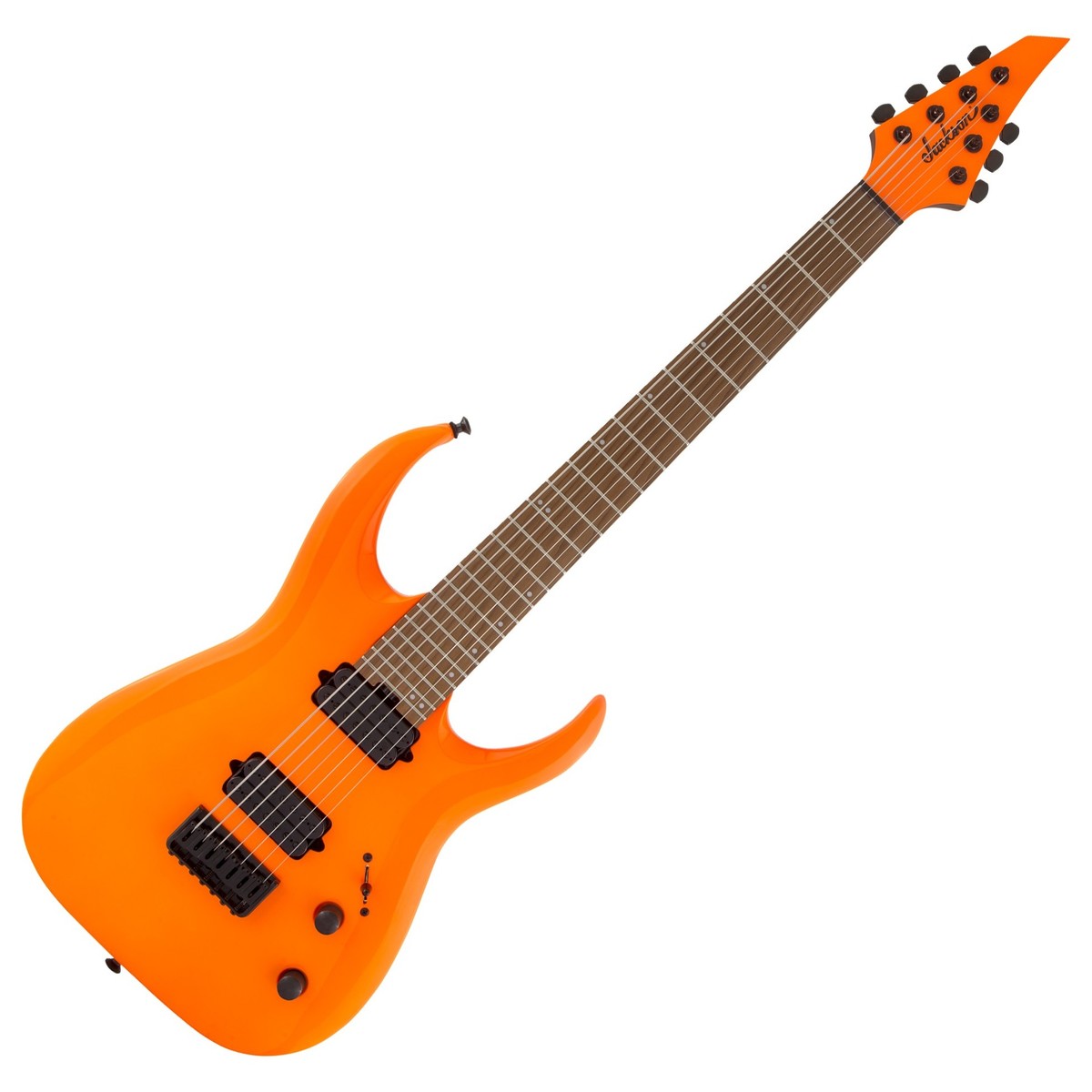 Jackson Pro Signature Misha Mansoor Juggernaut HT7 CMN Guitarra Eléctrica 7 Cuerdas Neón Orange 9