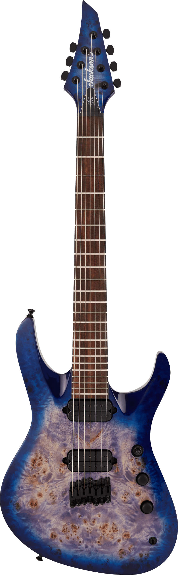 Jackson Pro Chris Broderick Soloist HT7P IL Guitarra Eléctrica 7 Cuerdas Transparent Blue 1