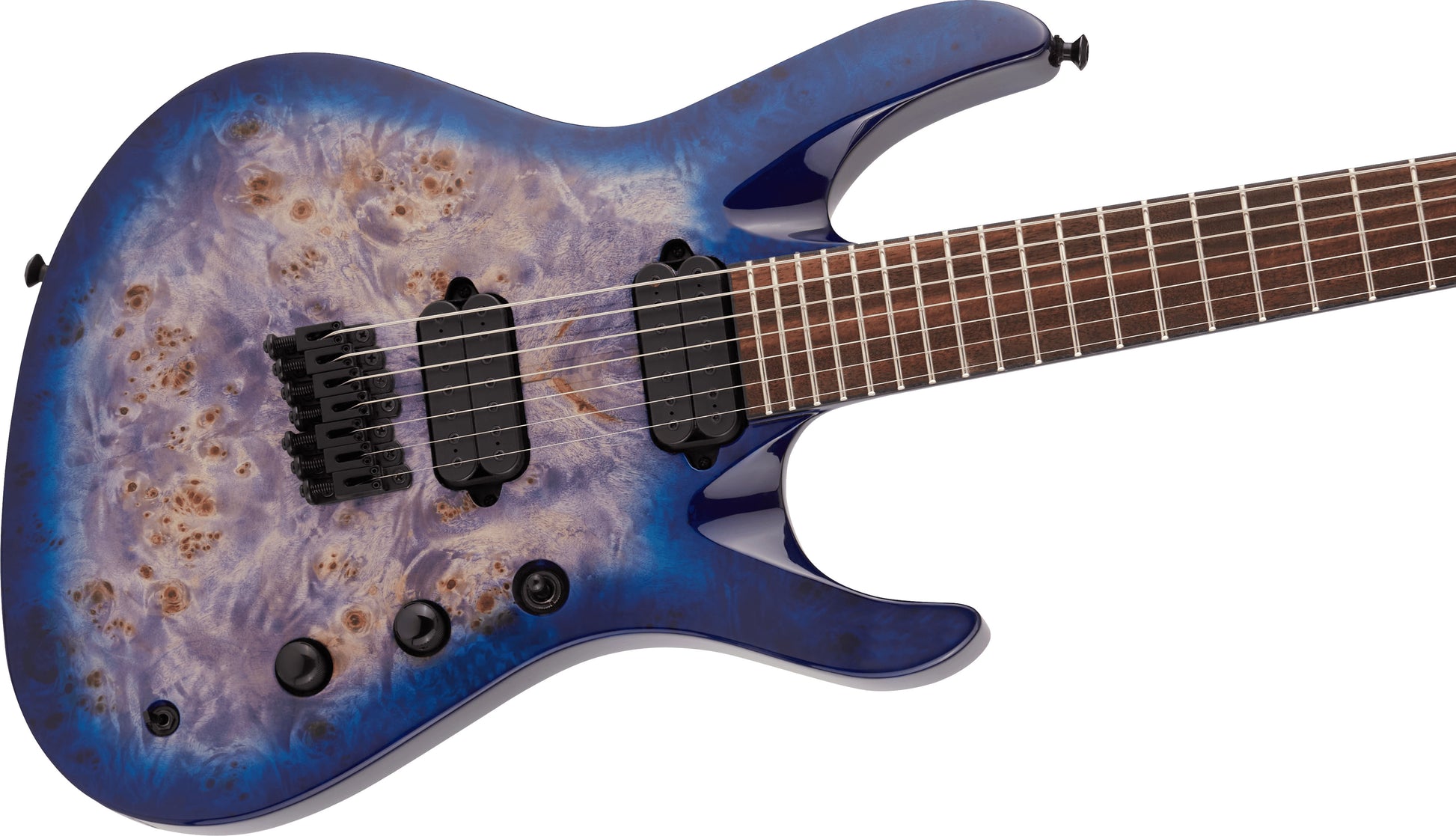 Jackson Pro Chris Broderick Soloist HT7P IL Guitarra Eléctrica 7 Cuerdas Transparent Blue 5