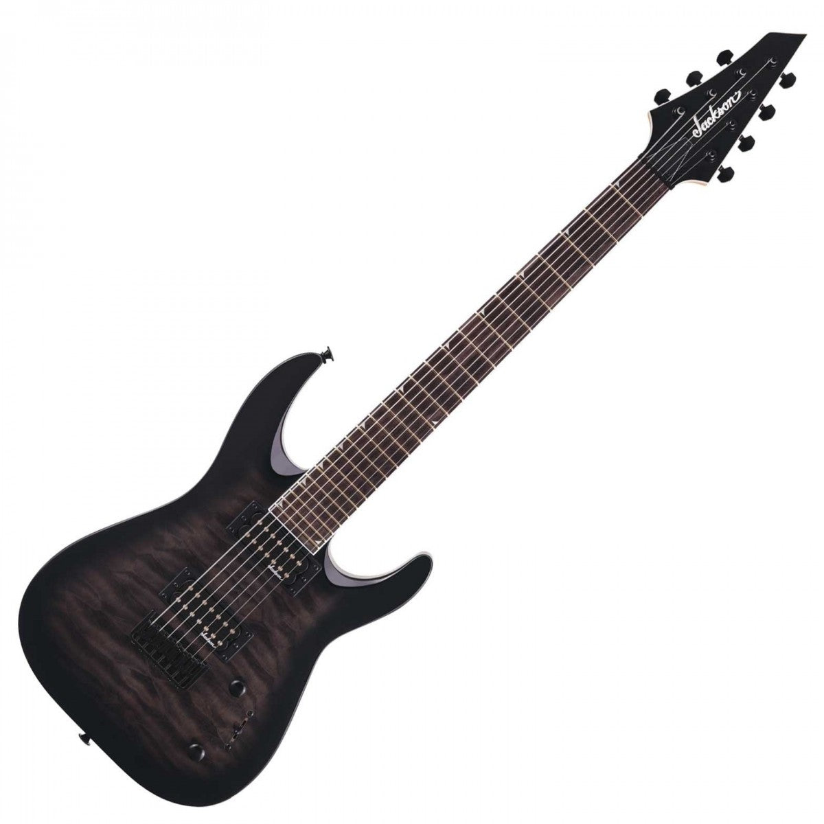 Jackson JS22Q-7 DKA JS Dinky Arch Top HT AM Guitarra Eléctrica 7 Cuerdas Transparent Black Burst 10