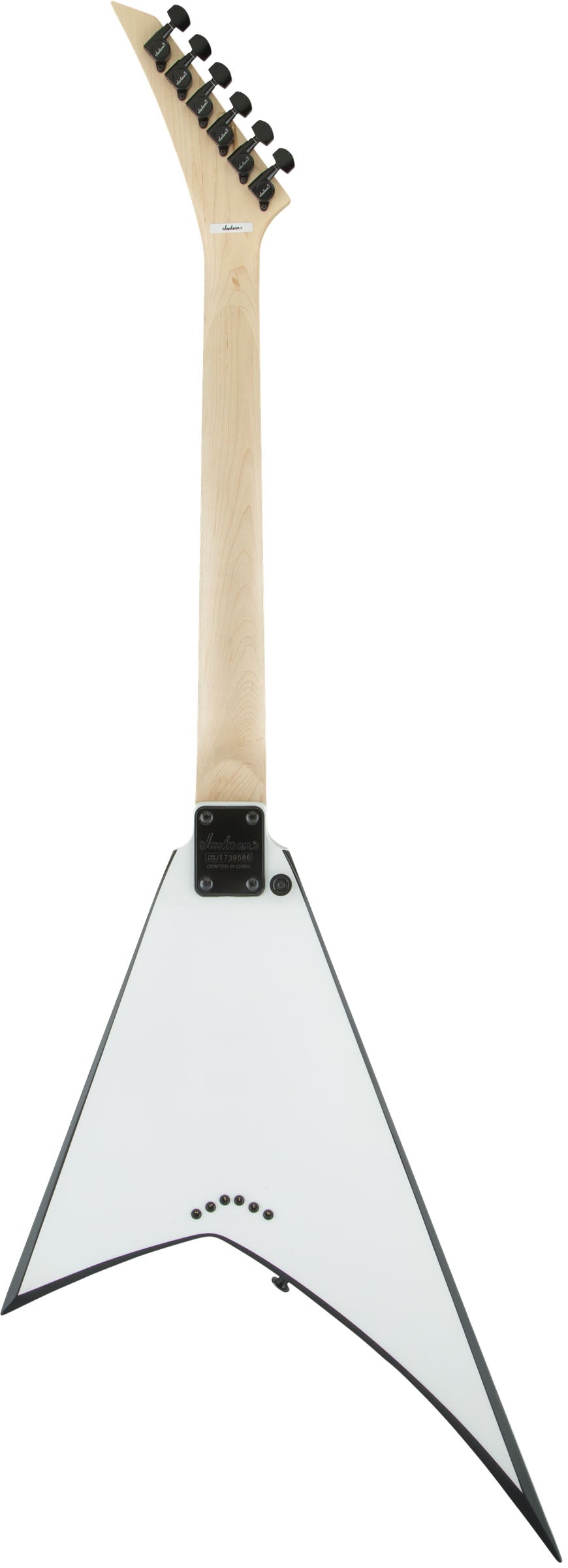 Jackson JS Rhoads JS32T AM Guitarra Eléctrica White with Black Bevels 4