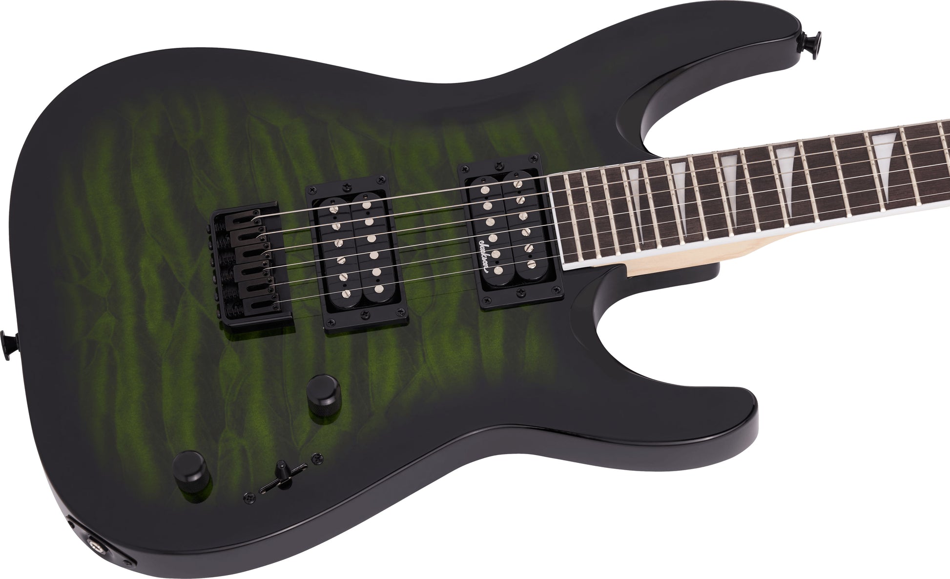 Jackson JS Dinky Arch Top JS32Q DKA HT AM Guitarra Eléctrica Transparent Green Burst 5