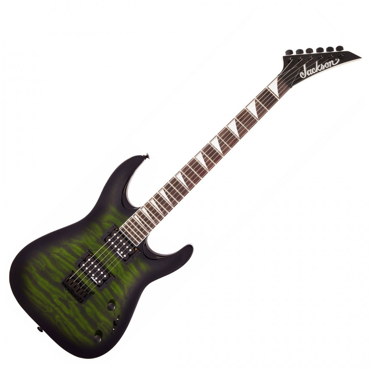 Jackson JS Dinky Arch Top JS32Q DKA HT AM Guitarra Eléctrica Transparent Green Burst 9