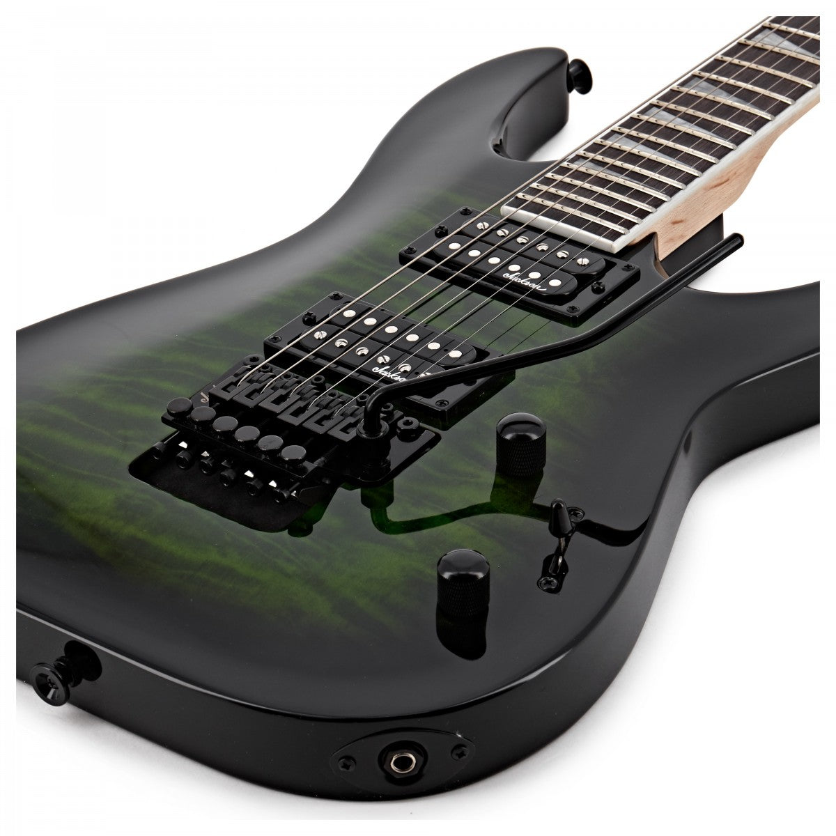 Jackson JS Dinky Arch Top JS32Q DKA AM Guitarra Eléctrica Transparent Green Burst 13