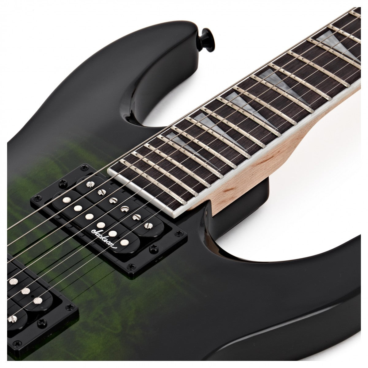 Jackson JS Dinky Arch Top JS32Q DKA AM Guitarra Eléctrica Transparent Green Burst 14